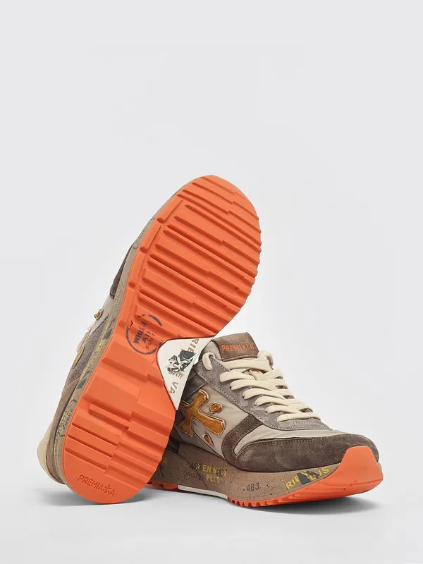 Premiata Mick Suede and Nylon Sneakers Brown (MICK7866) (3)