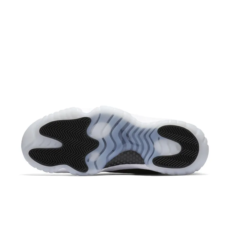 Jordan 11 Retro Low Barons Black/Metallic Silver-White (528895-010)