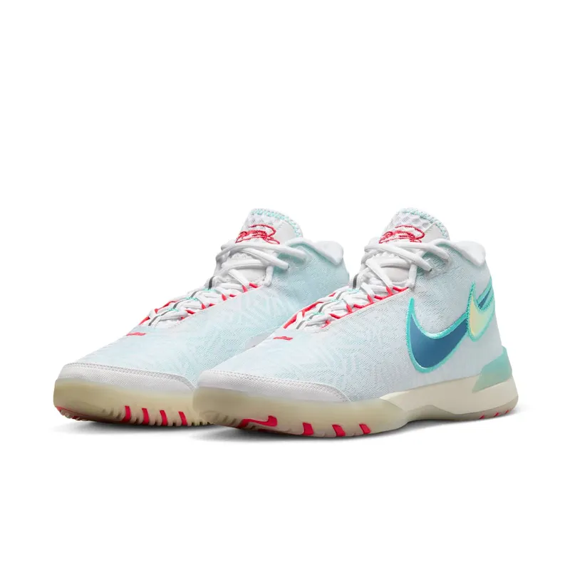 Nike LeBron NXXT Genisus White Aurora Green Siren Red Aegean Storm (HF0712-101)