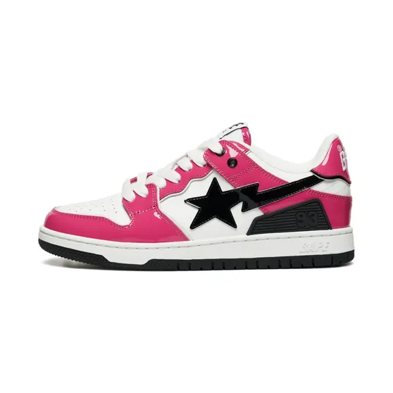 BAPE A Bathing Ape® Sk8 Sta #2 leren low-top “Pink” (001FWK801311M)