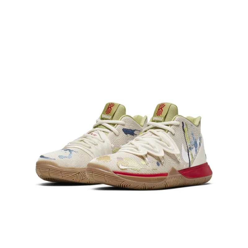 Nike Kyrie 5 Bandulu (GS) Light Bone/Green-Red (CQ4326-100)