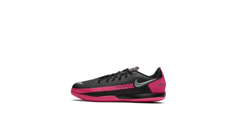 Nike Phantom GT Academy IC Black Pink Blast (Kids) Black/Pink Blast-Metallic Silver (CK8480-006)