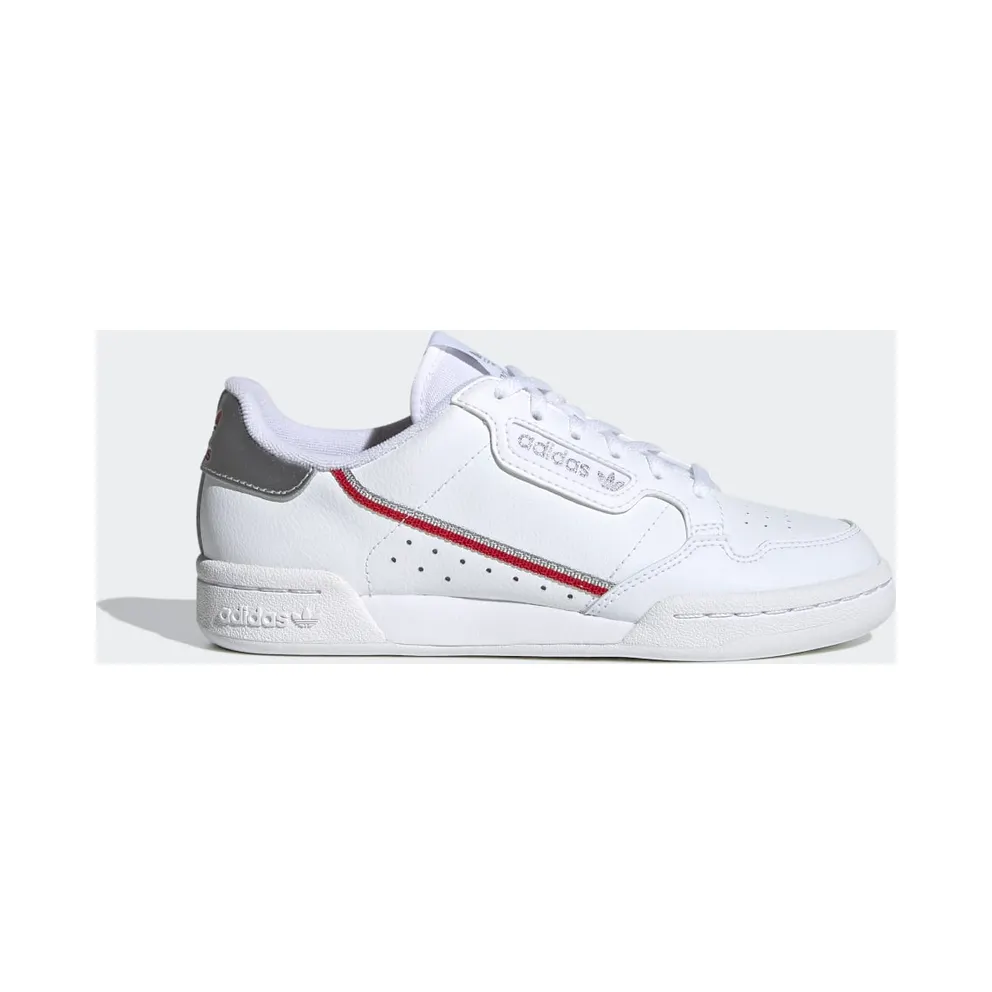 adidas Continental 80 Schuh Cloud White / Silver Metallic / Scarlet (FV8199)