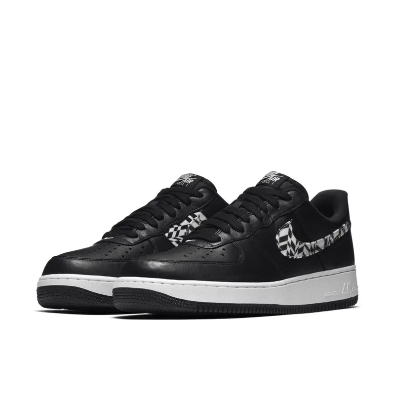 Nike Air Force 1 Low Black Pattern Swoosh (AQ4131-001)