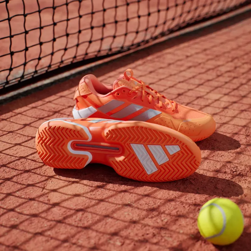 Adidas Adizero Ubersonic 5 Tennis Shoes Lucid Orange / Silver Metallic / Core Black (JR1734)