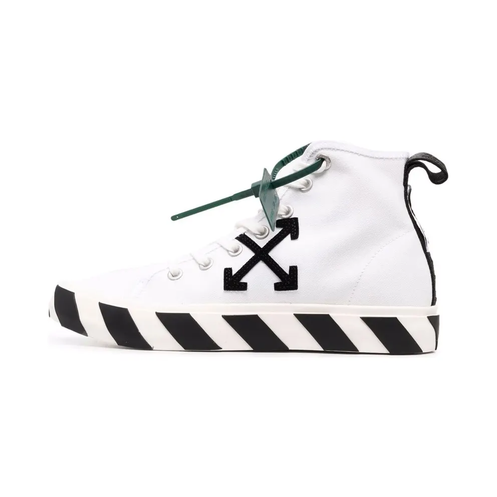 OFF-WHITE Vulc Mid Canvas White Black (OMIA119C99FAB0010110)
