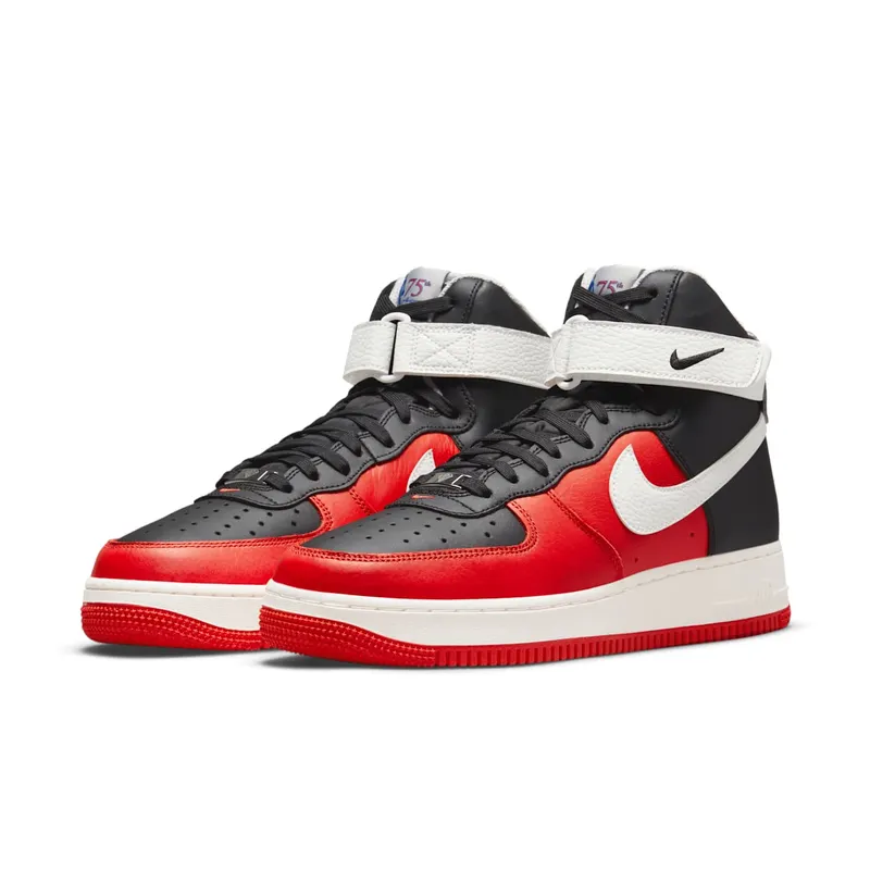 Nike x NBA Air Force 1 High Chile Red – “Black / Grey Fog / Chile Red / Sail” (DC8870-001)