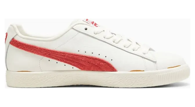 Puma Clyde Neverworn III “Warm White/Chalk Red” (396489-01)