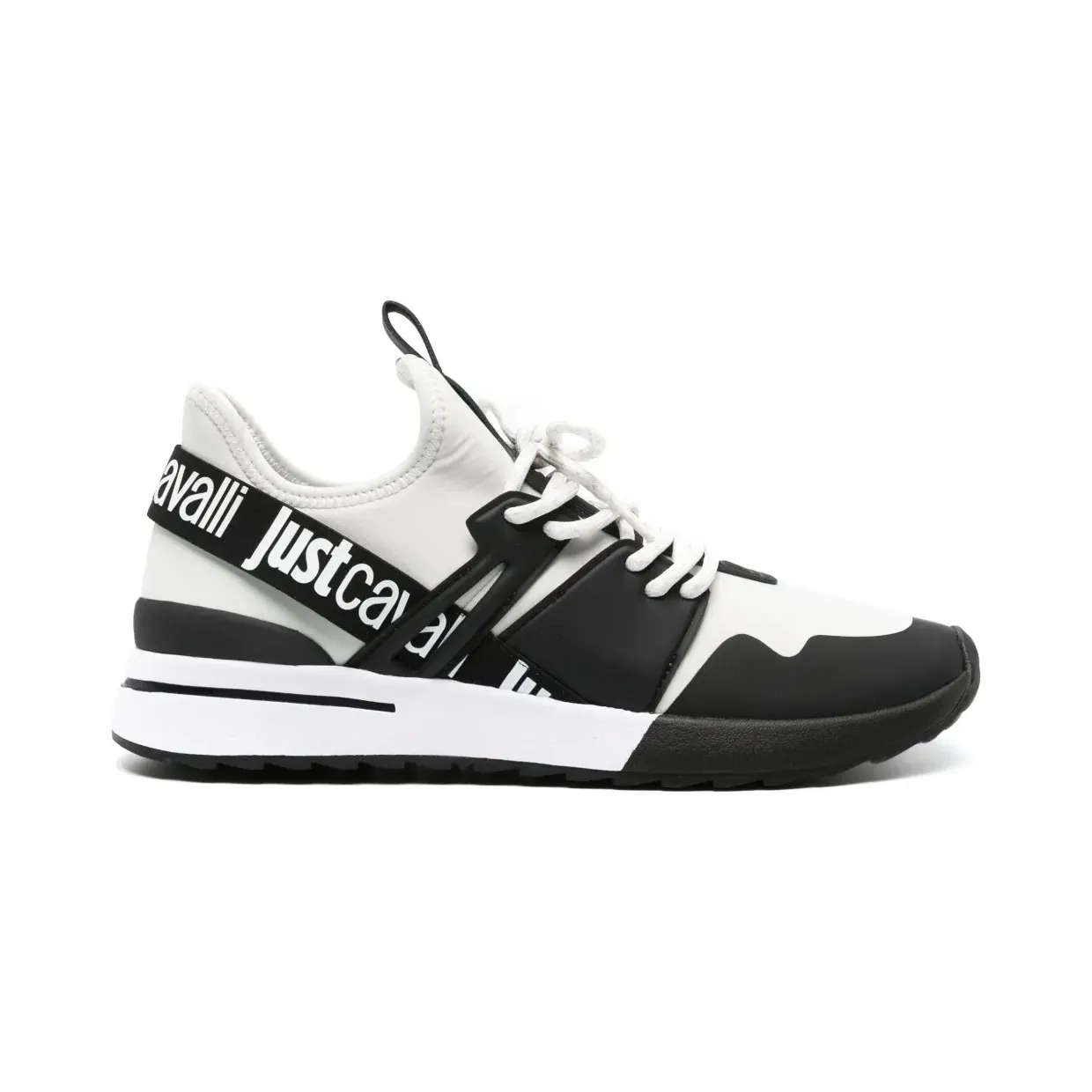Just Cavalli Mesh-Sneakers -Riemen “Black” (76QA3SD3ZSA53)