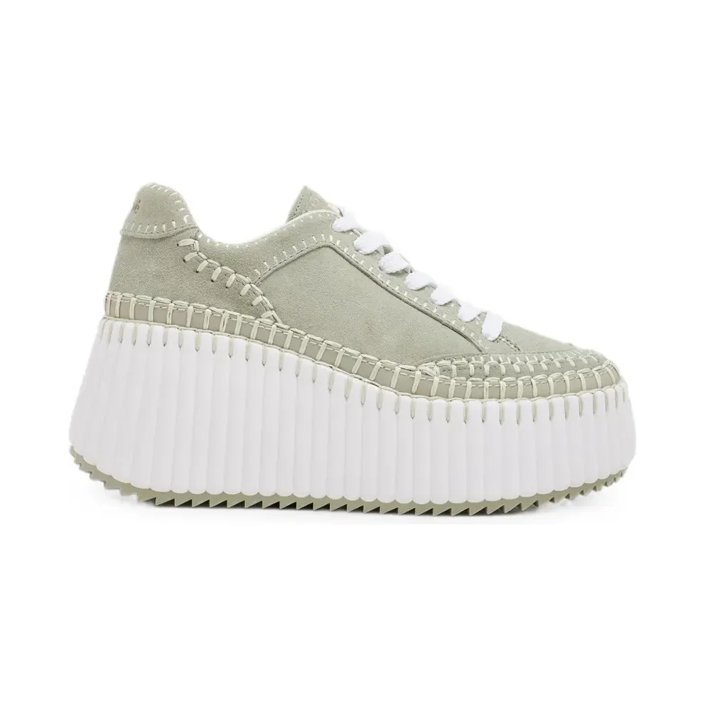 Chloé Nama wedge sneakers – Grün (CHC24A02IMS)