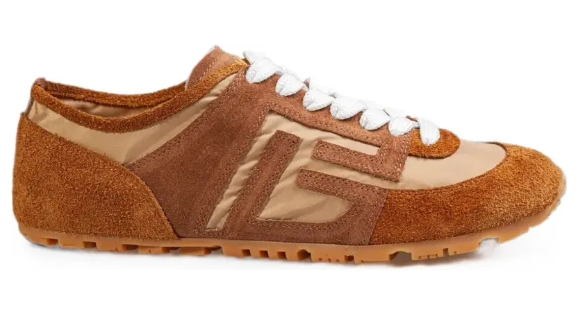 Balmain Racer 45 sneakers met suède vlak – Bruin (GN1VI762TYHC)
