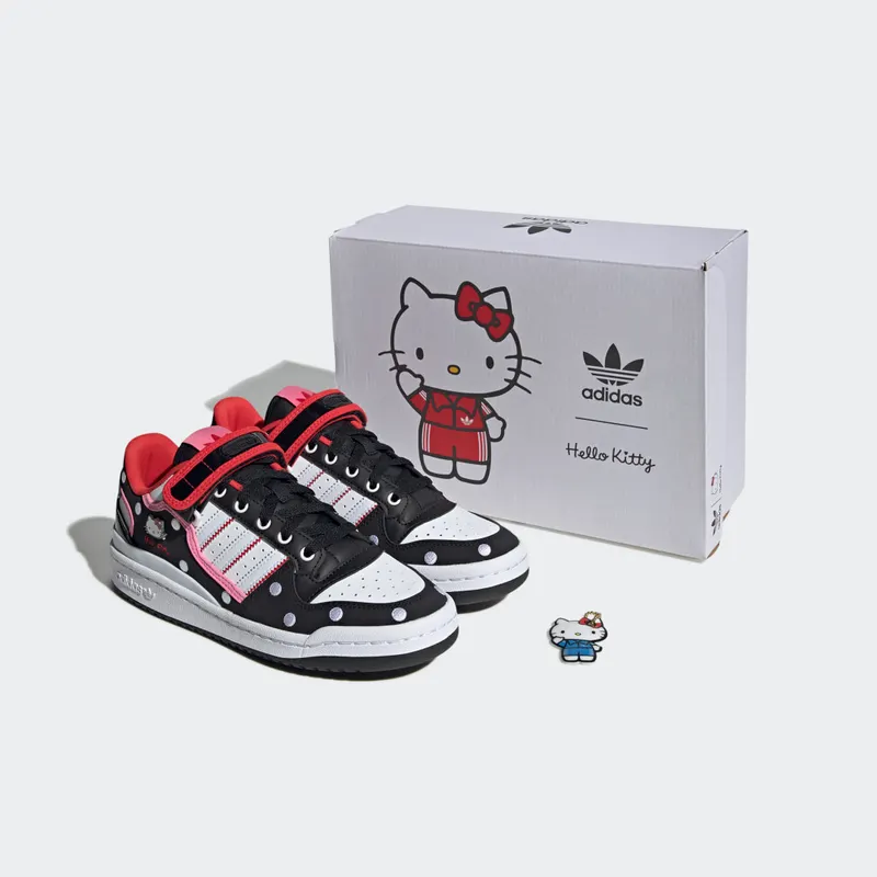 Adidas Forum Low Core Black / Cloud White / Bliss Pink (GW7167)