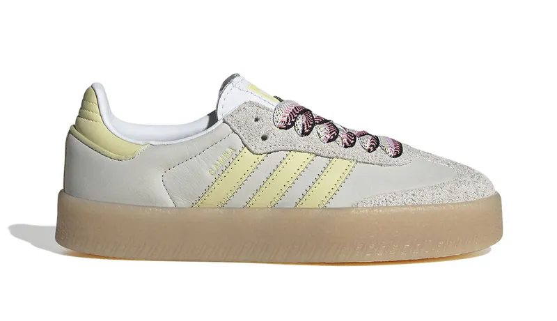 Adidas Sambae “White Grey Powder Yellow” (JI2739)