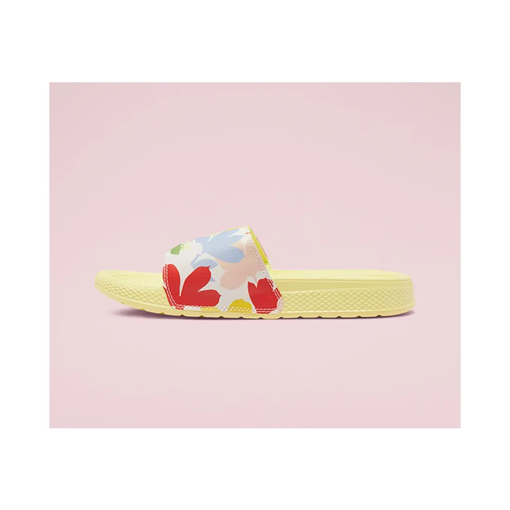 Converse Floral Print All Star Slide Lt Zitron/egret/pink Foam (570921C)