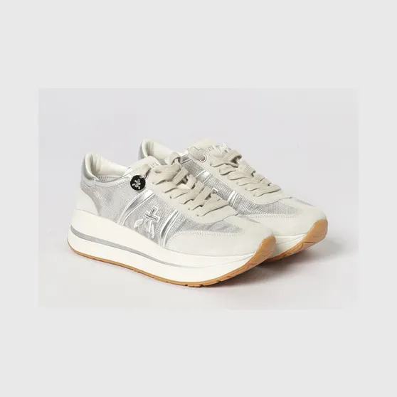 Premiata Bethcoin Suede and Mesh Sneakers Grey (BETHCOIN8148)