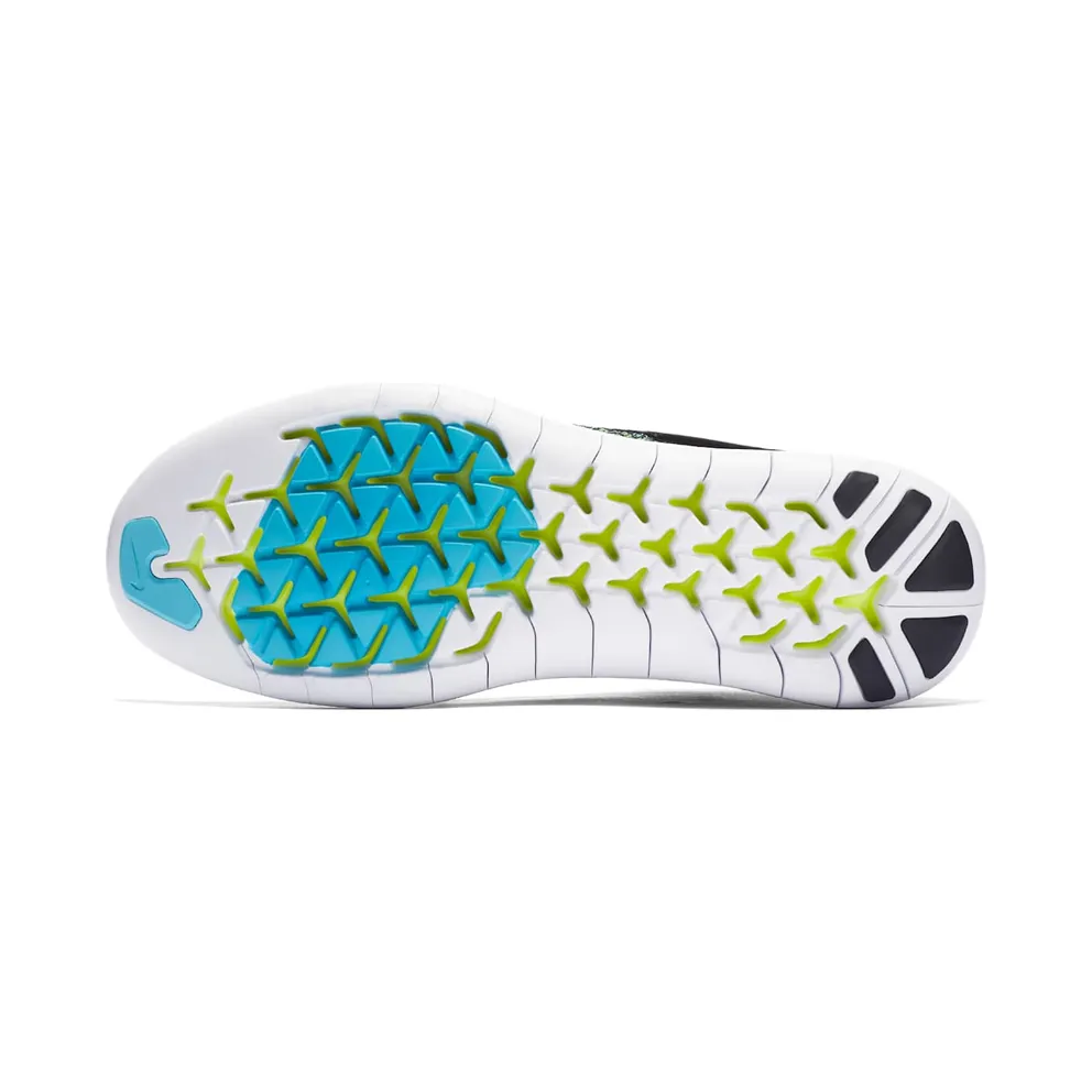 Nike Free RN Motion Flyknit 2017 Multi-Color Black/Chlorine Blue-Volt-White (880845-004)