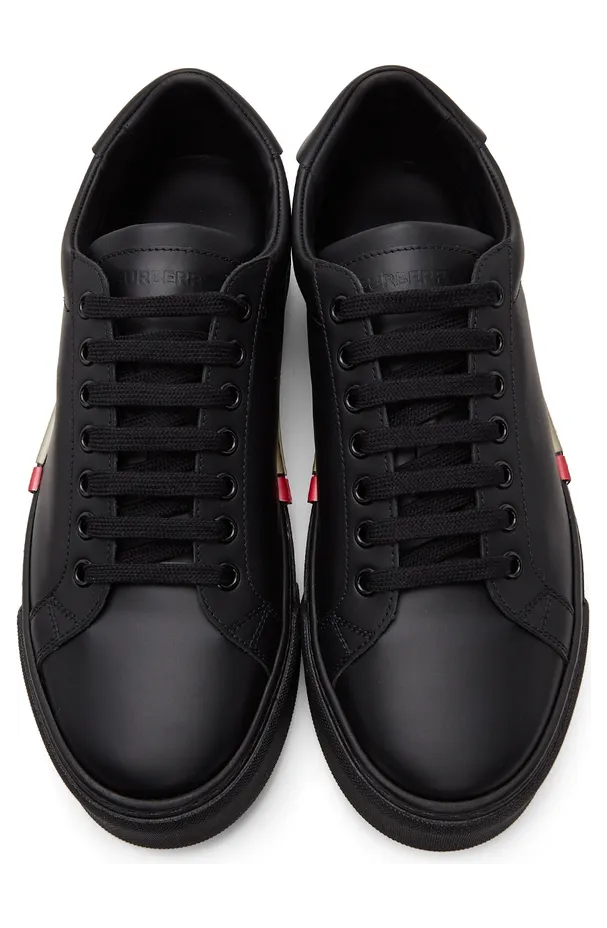 Burberry Black Bio-Based Stripe Sole Sneakers (8042172) (5)