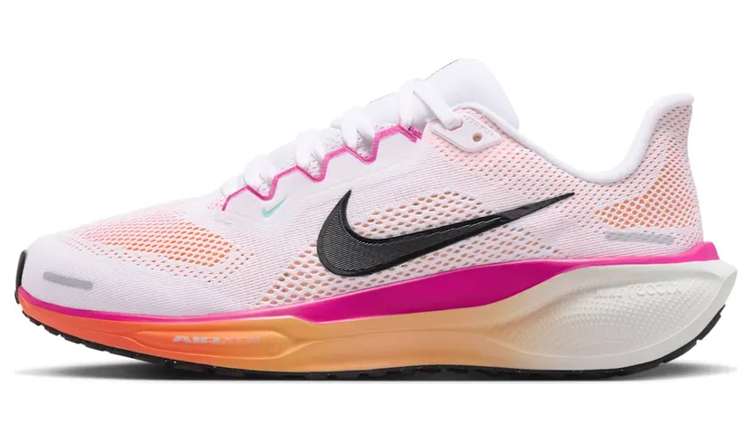 Nike Air Zoom Pegasus 41 Womens “White / Fire Pink / Orange Pulse / Black” (FD2723-120)