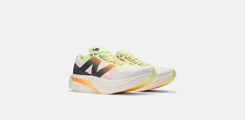 New Balance FuelCell SuperComp Elite v4 White Bleached Lime Glo Hot Mango (MRCELLA4)