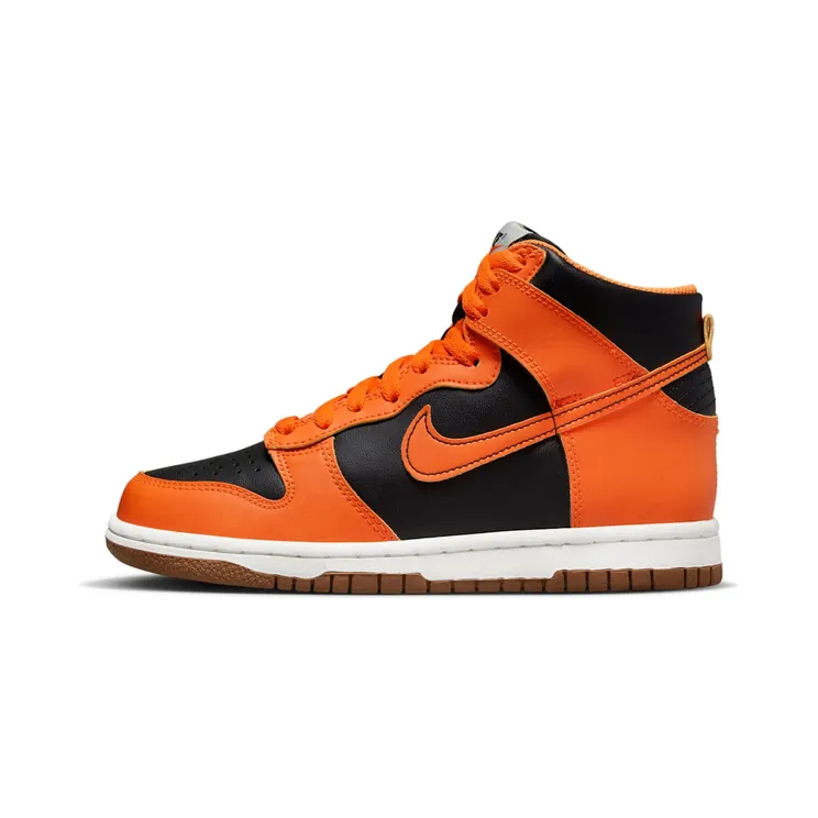 Nike Dunk High GS Halloween “Black / Yellow Strike / Summit White / Safety Orange” (DB2179-004)