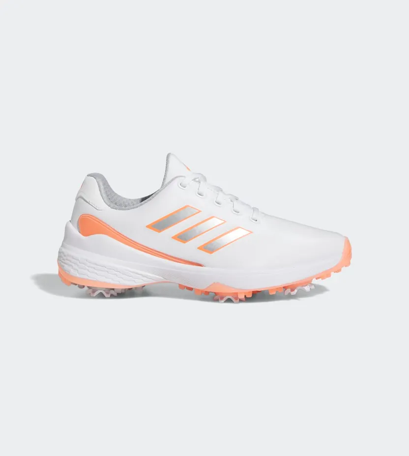 adidas ZG23 Lightstrike Golfschoenen Cloud White / Silver Metallic / Coral Fusion (GZ2176)