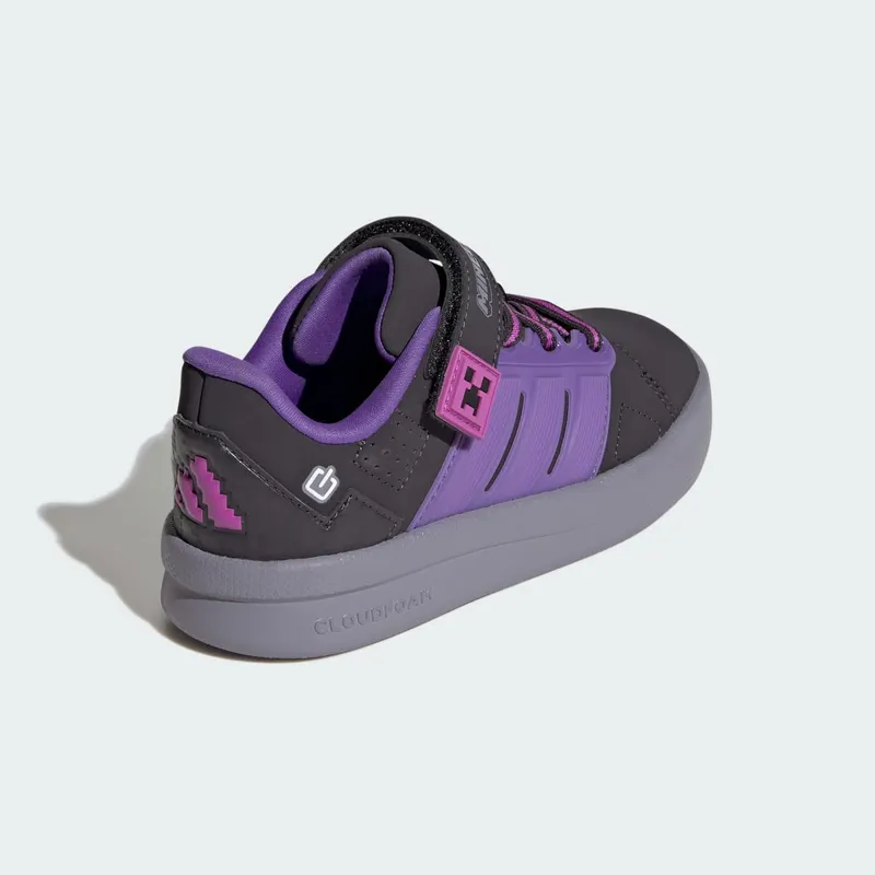 Adidas ADIDAS MINECRAFT LIGHTORAMA COURT Shoes KIDS Aurora Black / Purple Rush / Purple Burst (KI9113)