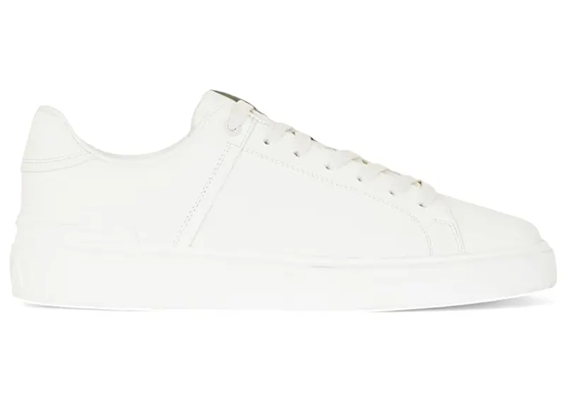 Balmain B-Court Trainers White Calfskin Leather (GM1VI288LVTR)