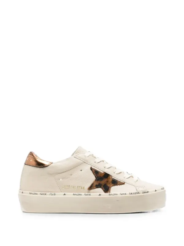 Golden Goose Mid Star Sneakers mit Leopardenprint – Nude (GWF00118F008758)