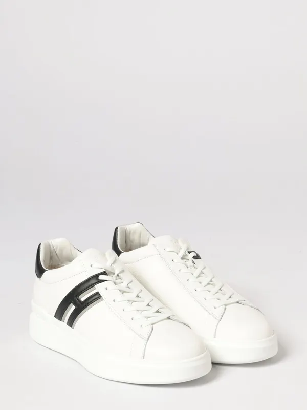 Hogan H580 Hammered Leather Sneakers White (HXM5800DV42UXS828F)