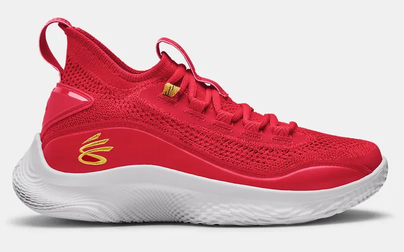 Under Armour Basketball Shoes Grade School Curry Flow 8 Red (3024036-600)