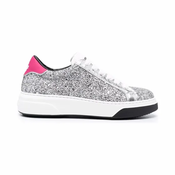 DSQUARED2 mit Glitter-Effekt “Silver” (SNW014629204326)