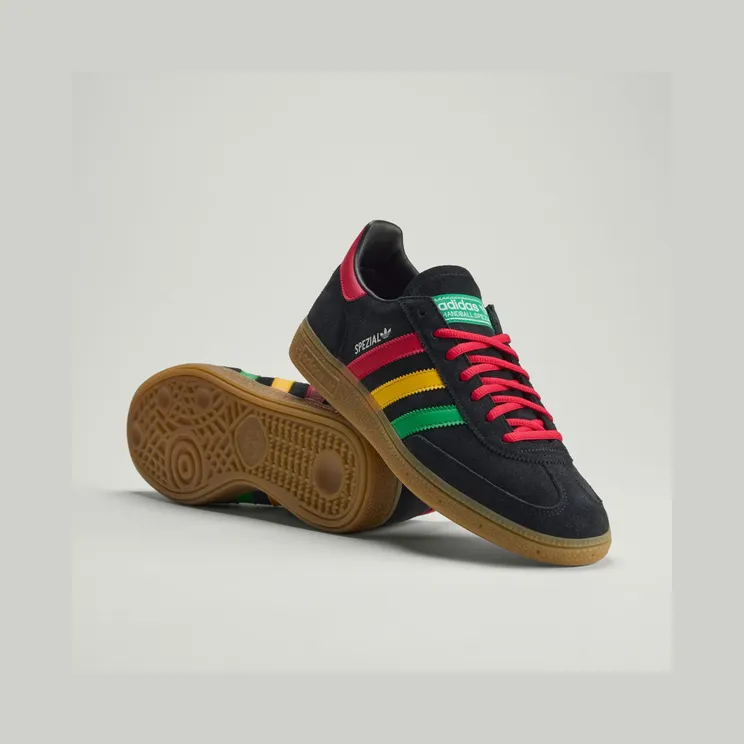 Adidas Jamaica Handball Spezial Core Black / Pure Ruby / Bold Gold (HQ9437)