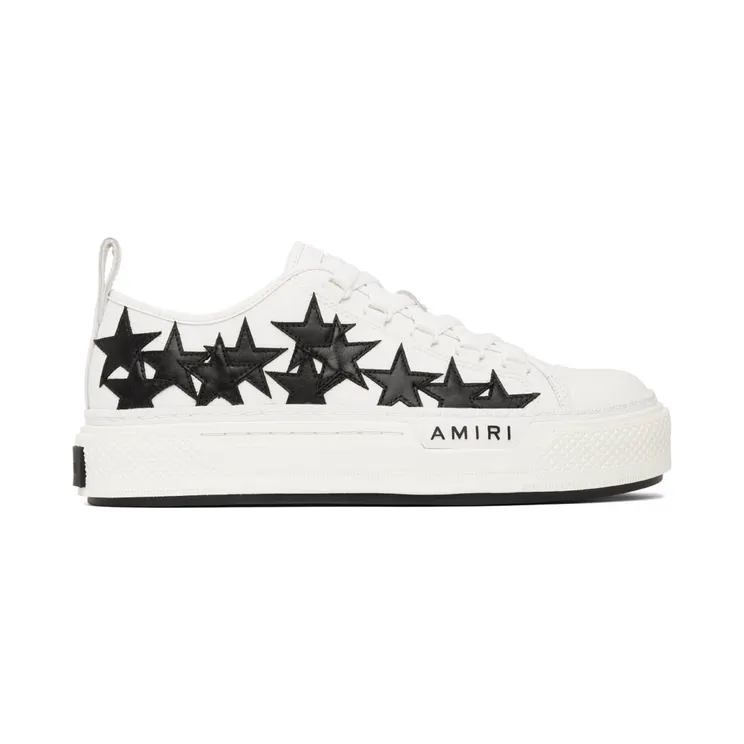 AMIRI White & Black Stars Court Low-Top Sneakers (PF22MFS014-111)