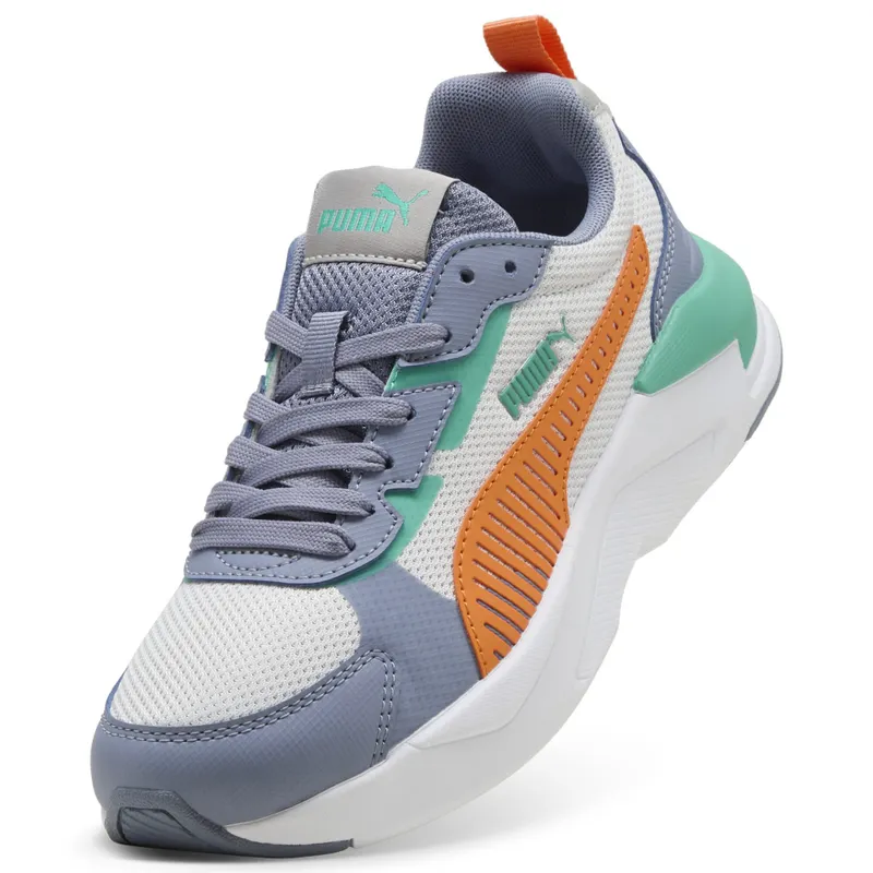 Puma X-Ray 3 “Feather Gray / Melon Glow / Gray Sky / Vibrant Green” (401493_08)