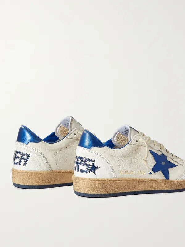 Golden Goose Ball Star Distressed Leather Sneakers White (GMF00117.F002198) (4)