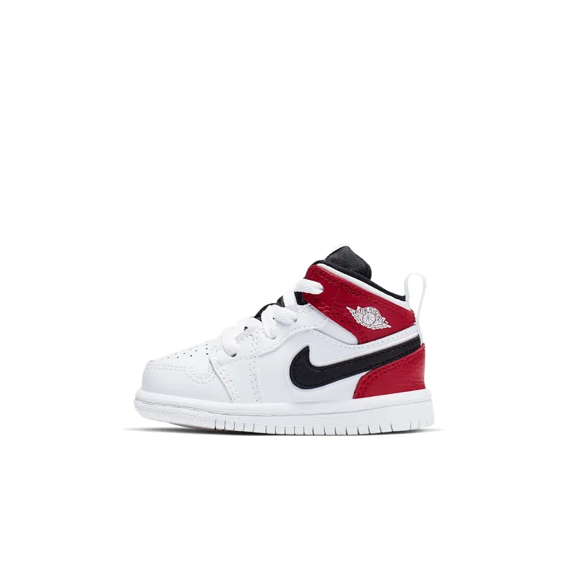 Jordan 1 Mid White Black Gym Red (TD) White/Black-Gym Red (640735-116)