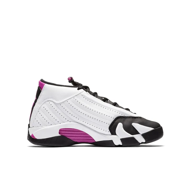 Jordan 14 Retro Fuchsia Flash Black Toe (GS) White/Fuchsia Flash-Black (654969-119)