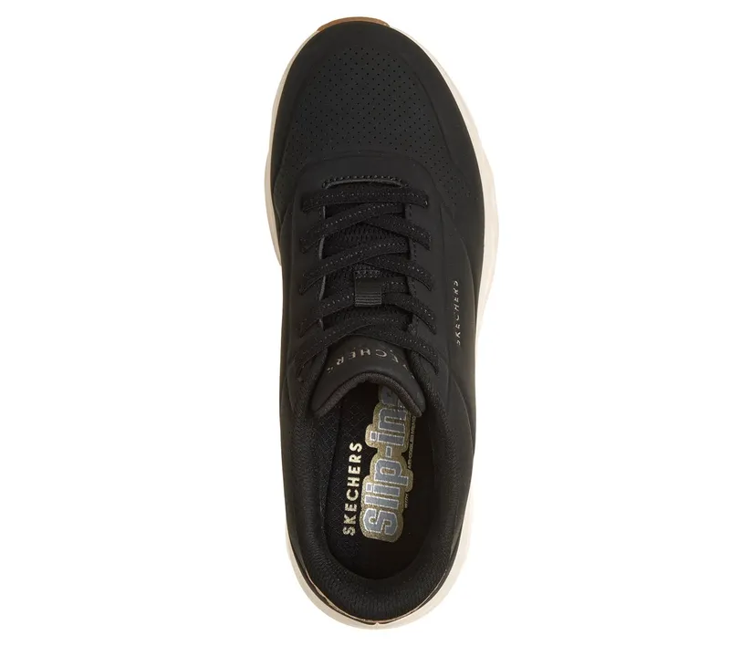 Skechers Slip-ins: UNO Glide-Step – Glide On Air Sneaker Black