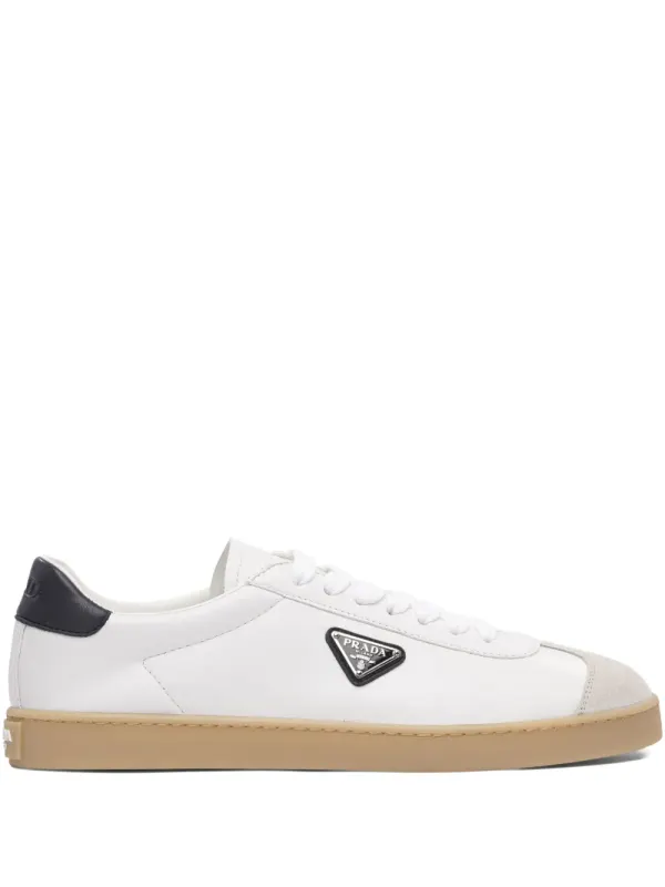 Prada Track leren with logoplakkaat – White (2EE394Y5TFG000)