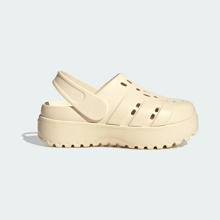 adidas Adilette Platform Clogs “Wonder White / Wonder White / Wonder White” (JP7159)
