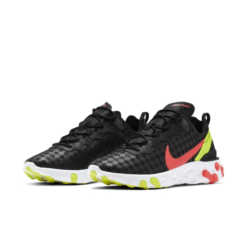 Nike React Element 55 Black Crimson Volt Black/Crimson-Volt (CJ0782-001)