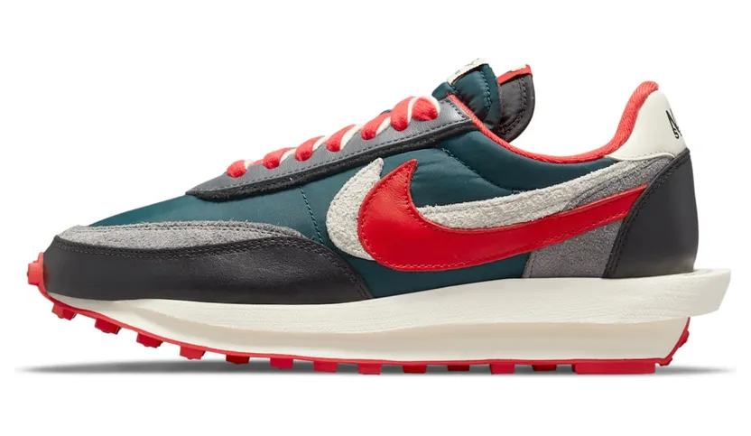 Nike x sacai UNDERCOVER LDWaffle Midnight Spruce University Red (DJ4877-300)
