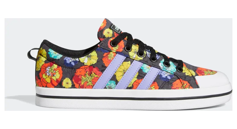 adidas Bravada Lifestyle Skateboarding Floral-Print Core Black / Light Purple / Pulse Mint (GY3218)