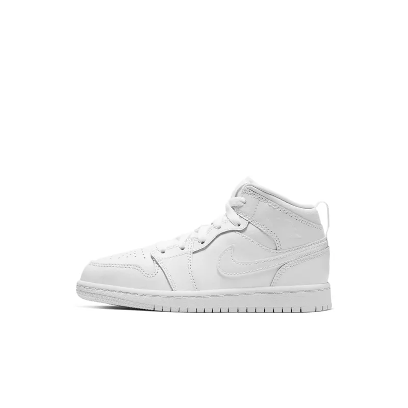 Jordan 1 Mid Triple White (PS) White/White/White (640734-126)