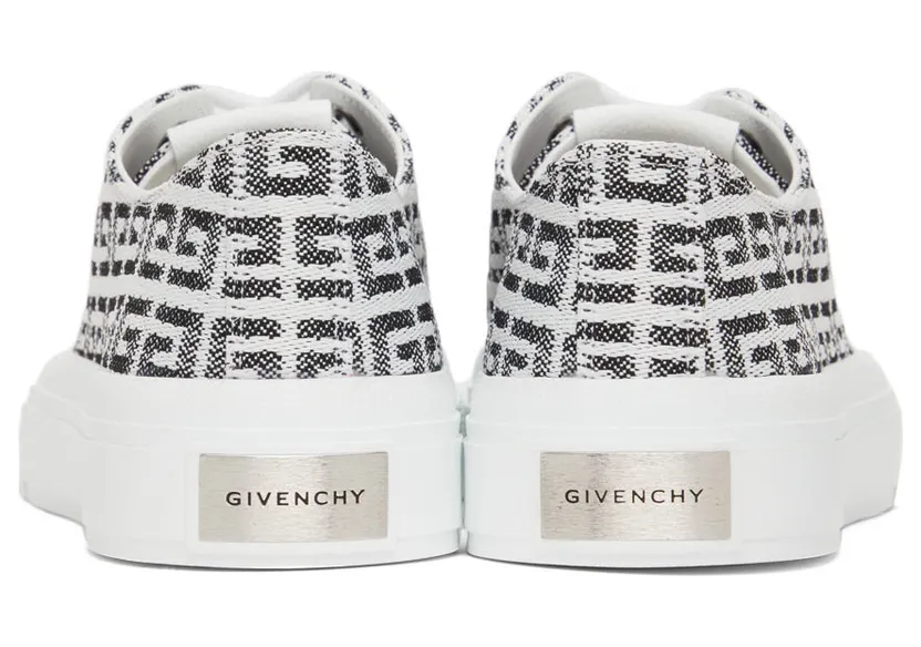 Givenchy White & Black City Low Sneakers (BE001NE10N004) (4)