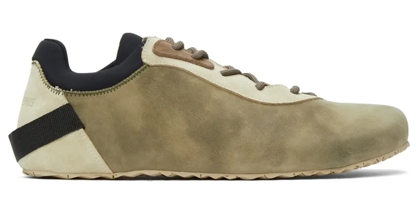 Jacquemus Khaki Nubuck Esca Sneakers (216FO10-216 410190)