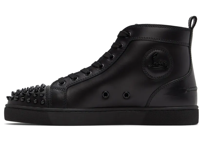 Christian Louboutin Black Lou Spikes High-Top Sneakers (1151061) (3)