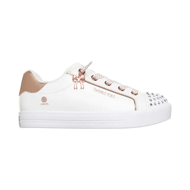 Skechers Twinkle Toes: Twinkle Star White/Roos Gold (314599CWTRG)