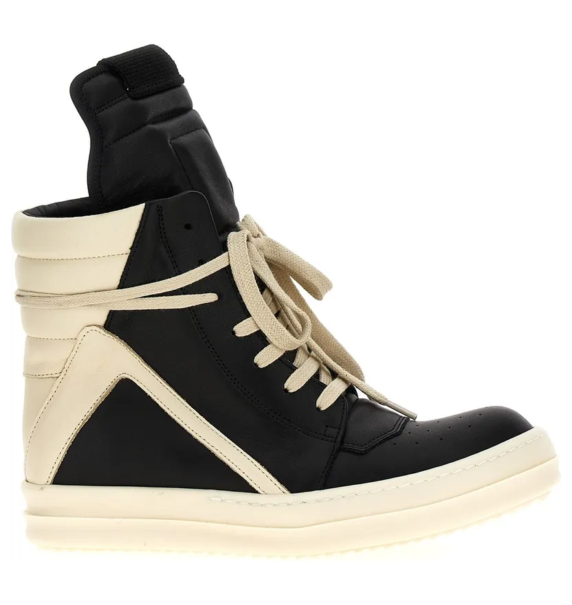 Rick Owens Geobasket “White/Black” (RU02F4894LCO911)