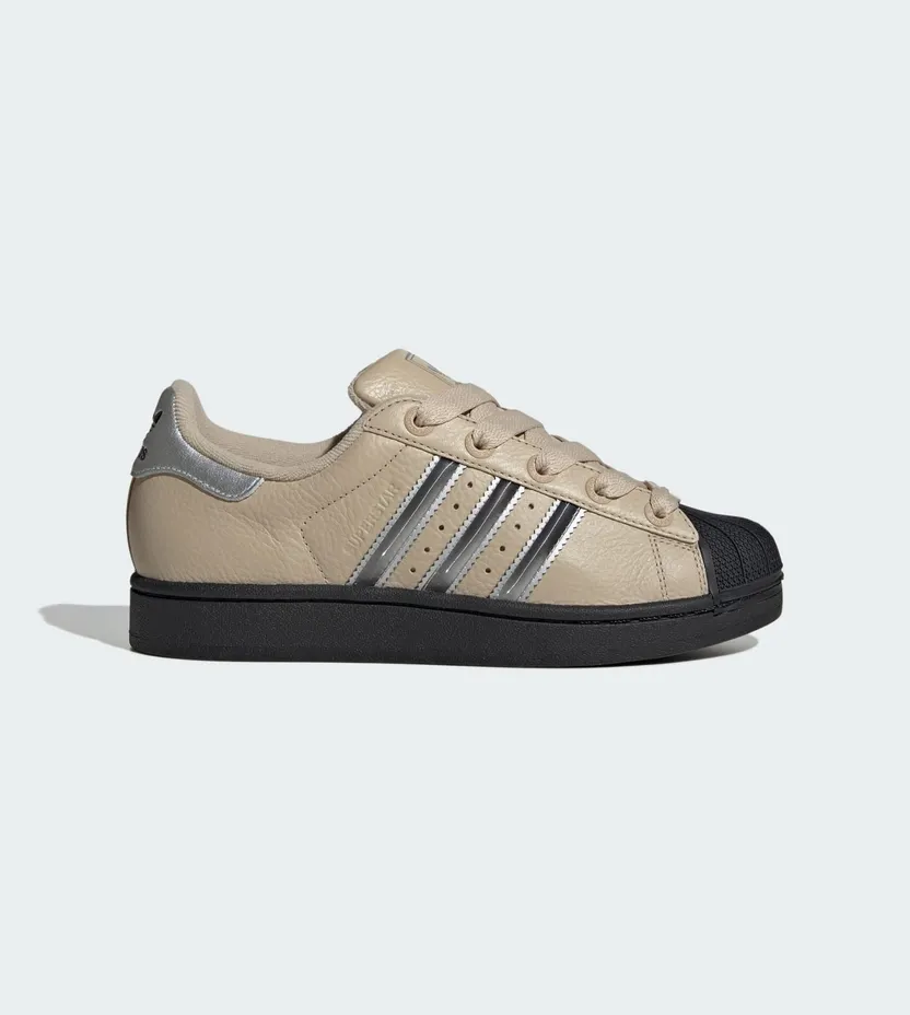 Adidas Superstar II Stone Khaki / Silver Metallic / Core Black (JR4234)